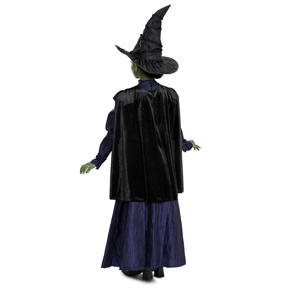 Wicked Movie Girls Costume 6-6X Deluxe‎ Elphaba Witch Costume With Hat Wizard Oz - Picture 7 of 11